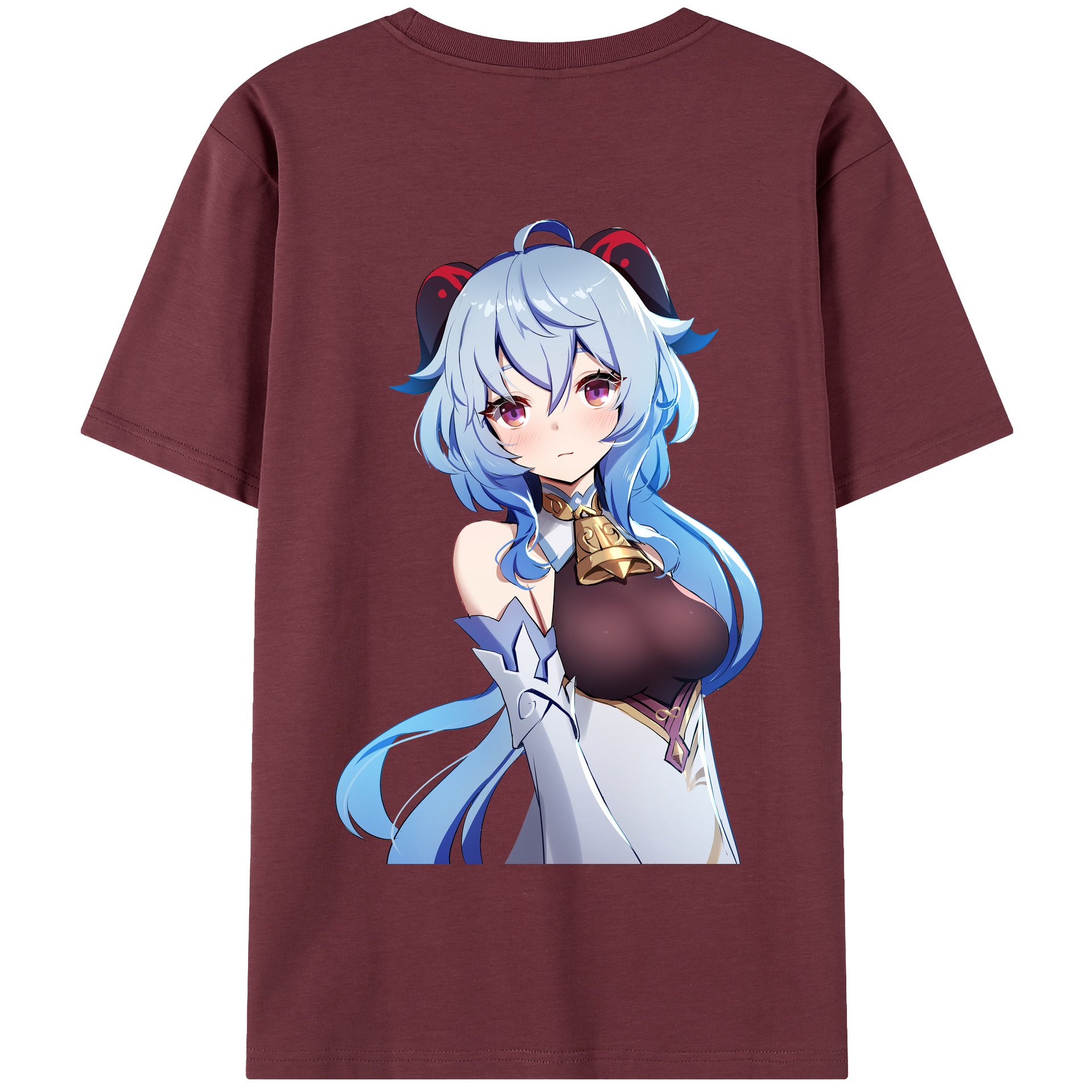 げんし神 甘雨 かんう genshin Ganyu 綿100％半袖Tシャツ（背面プリント）